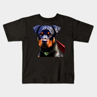 Rottweiler Ai superhero Kids T-Shirt